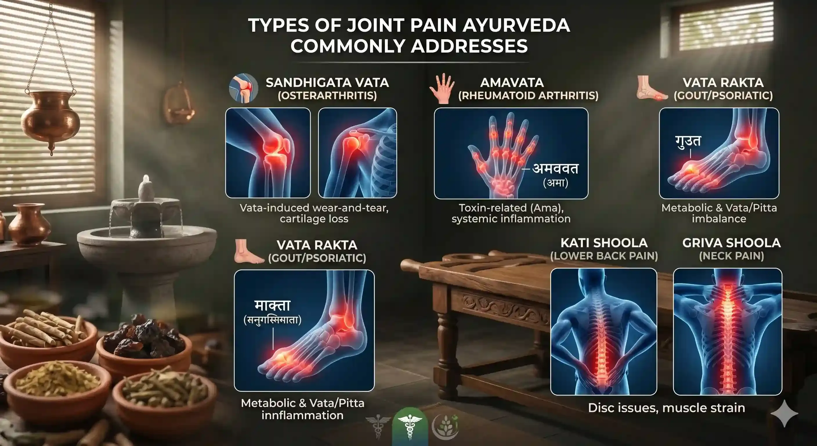 Types of Joint Pain Ayurveda Commonly Addresses